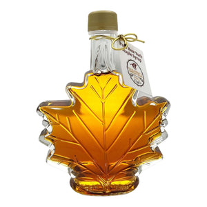 Pure Maple Syrup Maple Leaf Bottle from Saratoga Maple