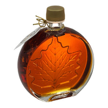 Load image into Gallery viewer, Maple Syrup in Glass Medallion Maple Leaf Bottle 250mL