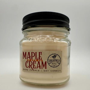 Maple Cream Candle - Hand Poured Soy Wood Wick 8oz