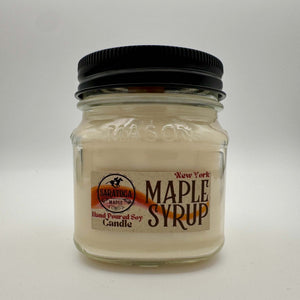 NY Maple Syrup Candle - Hand Poured Soy Wood Wick 8oz