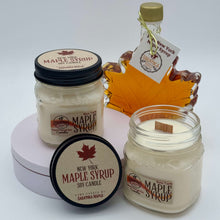 Load image into Gallery viewer, NY Maple Syrup Candle - Hand Poured Soy Wood Wick 8oz
