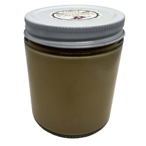 Back of NY maple butter jar showing smooth texture and natural color