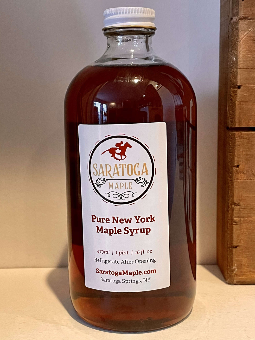 Maple Syrup - Glass Bottle - Pint - Saratoga Maple