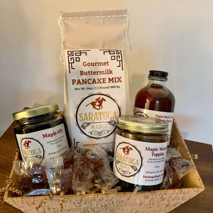 Maple Lover’s Gift Basket - Saratoga Maple Syrup - Gifts for Maple Syrup Lovers
