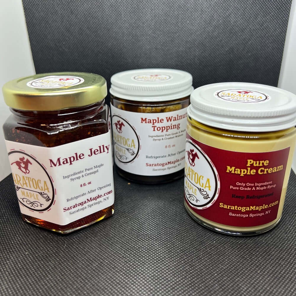 Maple Gift Set - Maple Butter, Maple Jelly, Maple Wet Walnuts from Saratoga Maple
