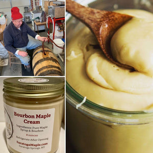 How we make bourbon maple cream at Saratoga Maple