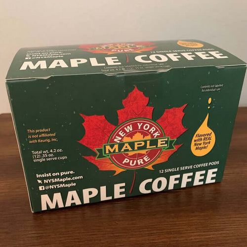 Maple Coffee K Cup Box of 12 made with Real Maple Syrup